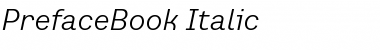 PrefaceBook Italic Font Title Preview