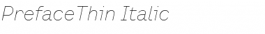 PrefaceThin Italic Font Title Preview