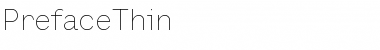 PrefaceThin Regular Font Title Preview