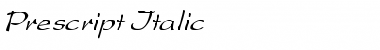 Prescript Italic Italic Font Title Preview