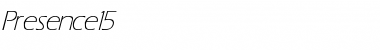 Presence 15 Italic Font Title Preview