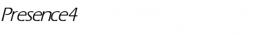 Presence 4 Italic Font Title Preview