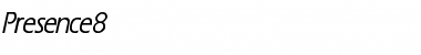 Presence 8 Italic Font Title Preview