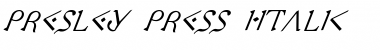 Presley Press Italic Italic Font Title Preview