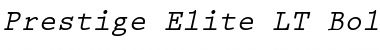 Prestige LT Elite Bold Italic Font Title Preview