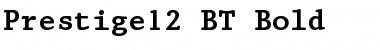 Prestige12 BT Bold Font Title Preview