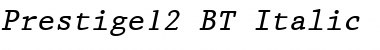 Prestige12 BT Italic Font Title Preview