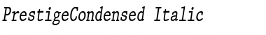 PrestigeCondensed Italic Font Title Preview
