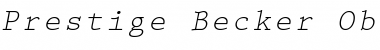 Prestige Becker Oblique Font Title Preview