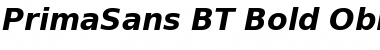 PrimaSans BT Bold Oblique Font Title Preview