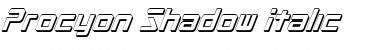 Procyon Shadow Italic Shadow Italic Font Title Preview