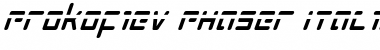 Prokofiev Phaser Italic Italic Font Title Preview
