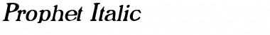 Prophet Italic Font Title Preview