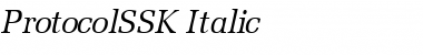 ProtocolSSK Italic Font Title Preview