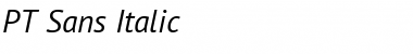 PT Sans Italic Font Title Preview