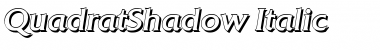 QuadratShadow Italic Font Title Preview