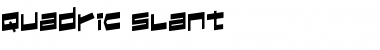 Quadric Slant Font Title Preview