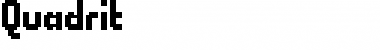 Quadrit Regular Font Title Preview
