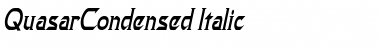 QuasarCondensed Italic Font Title Preview