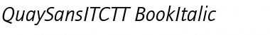QuaySansITCTT BookItalic Font Title Preview