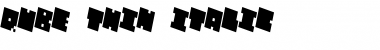 QUBE THIN ITALIC Font Title Preview