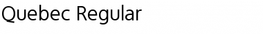 Quebec-Regular Regular Font Title Preview
