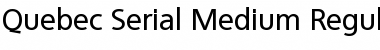 Quebec-Serial-Medium Regular Font Title Preview
