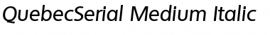 QuebecSerial-Medium Italic Font Title Preview