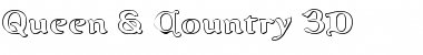 Queen & Country 3D Regular Font Title Preview