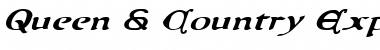 Queen & Country Expanded Italic Expanded Italic Font Title Preview