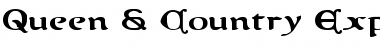 Queen & Country Expanded Expanded Font Title Preview