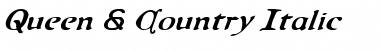 Queen & Country Italic Italic Font Title Preview