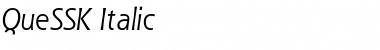 QueSSK Italic Font Title Preview