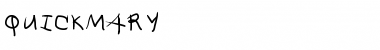 QuickMary Regular Font Title Preview