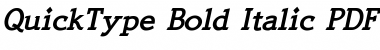 QuickType Bold Italic Font Title Preview