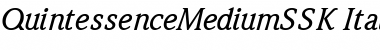 QuintessenceMediumSSK Italic Font Title Preview
