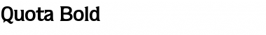 Quota Bold Font Title Preview