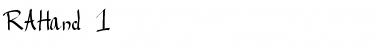 RAHand 1 Font Title Preview