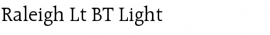 Raleigh Lt BT Light Font Title Preview