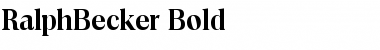 RalphBecker Bold Font Title Preview