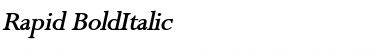 Rapid BoldItalic Font Title Preview