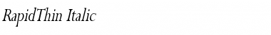 RapidThin Italic Font Title Preview