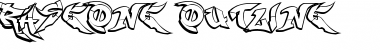 RaseOne Outline Font Title Preview
