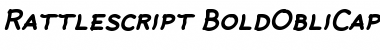 Rattlescript-BoldObliCaps Regular Font Title Preview