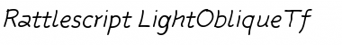 Rattlescript-LightObliqueTf Regular Font Title Preview