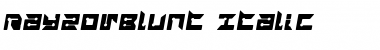 RayzorBlunt Italic Regular Font Title Preview