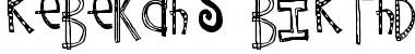 Rebekah's Birthday Regular Font Title Preview