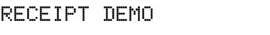 Receipt Demo Regular Font Title Preview