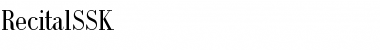 RecitalSSK Regular Font Title Preview