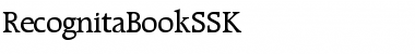 RecognitaBookSSK Regular Font Title Preview